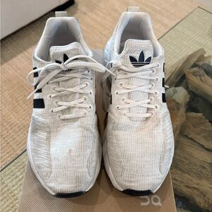 Adidas White Sneakers Knit Upper